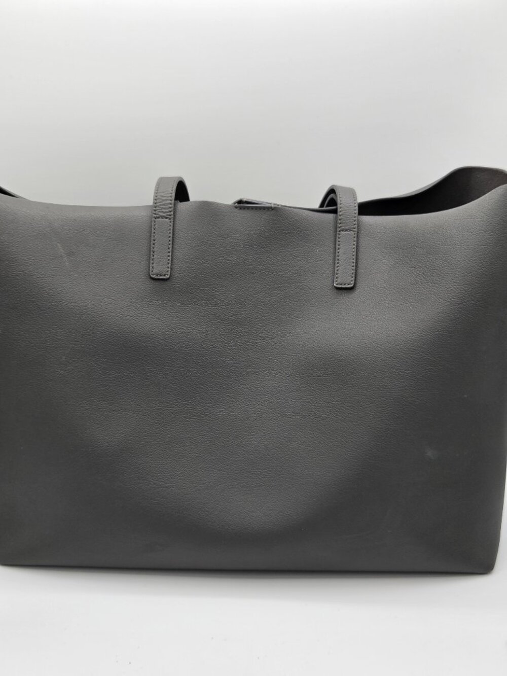 Saint Laurent East West Shopping Tote – Dark Gray Leather | Large Size - Picture 4 of 15